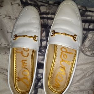 Sam Edelman white leather loafer 5.5